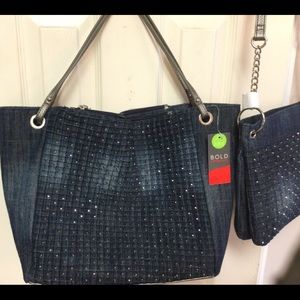 Bold Elements Anastasia Indigo GNMTL Handbag